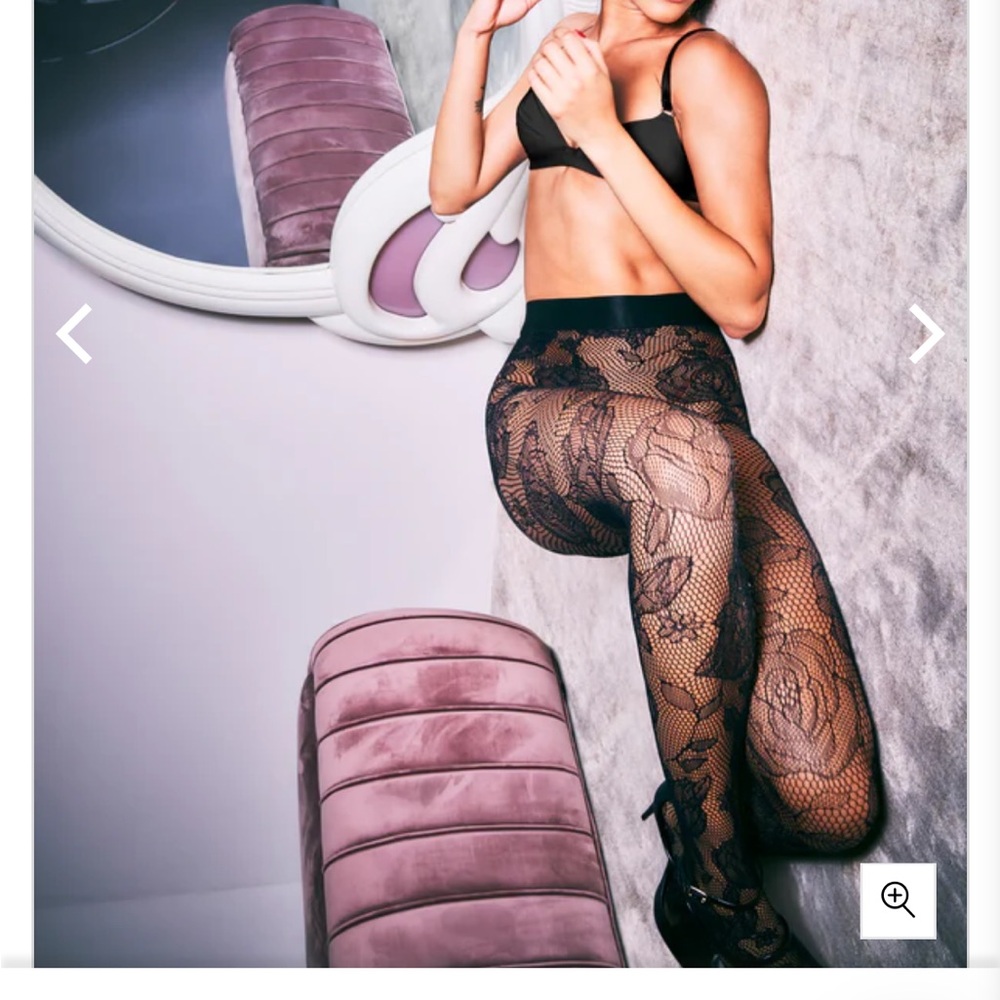 Fleur du Mal Rose Lace Tights-NWT